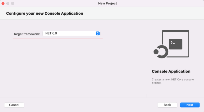 Установка версии .NET для приложения C# на MacOS