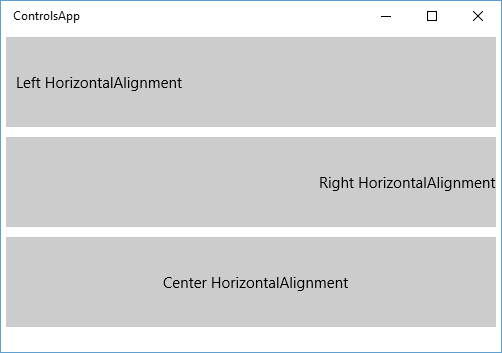 HorizontalContentAlignment в Universal Windows Platform