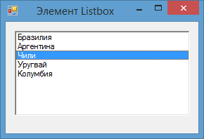 Элемент ListBox в Windows Forms