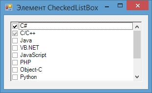 Программный выбор элемента в CheckedListBox