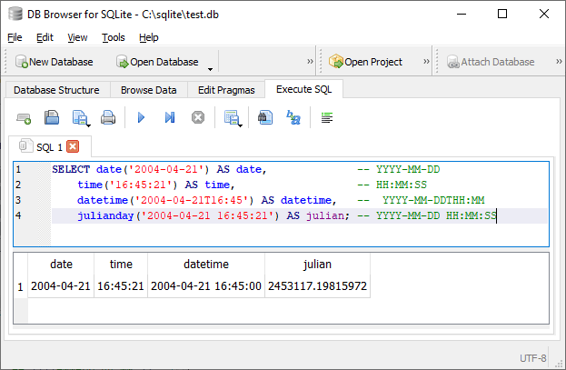 Функции для работы с датами и временем в SQLite
