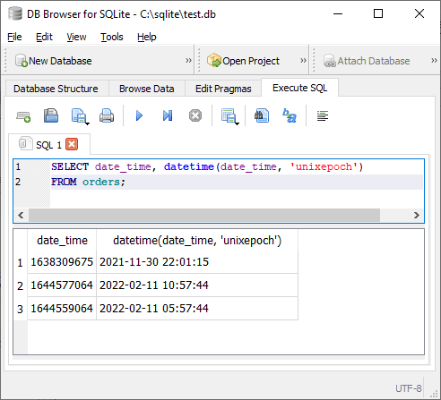 Хранение дат в базе данных в SQLite в виде INTEGER
