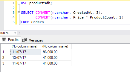 Функция Convert в T-SQL и MS SQL Server