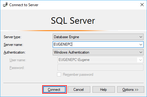 Подключение к MS SQL Server