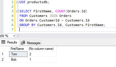 Группировка в INNER JOIN в T-SQL