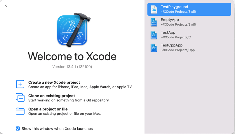 Первый проект в XCode для MacOS