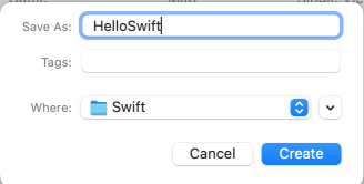 Имя Playground в XCode для Swift и MacOS