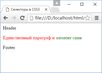 Псевдокласс only-of-type в CSS 3