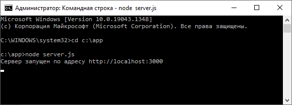 Запуск веб-сервера node.js для тестирования fetch api